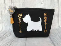 Westie Dog Themed Make Up Bag