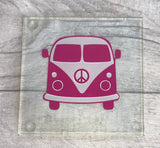 Set of 4 Campervan Glass Coaster