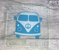 Set of 4 Campervan Glass Coaster