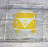 Set of 4 Campervan Glass Coaster