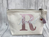 Personalised Letter Make Up Bag