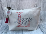 Personalised Letter Make Up Bag