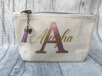 Personalised Letter Make Up Bag