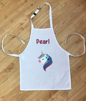 Childrens/Kids Personalised Unicorn Apron