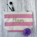 Personalised Make Up Bag, Comestic Bag, mum gift