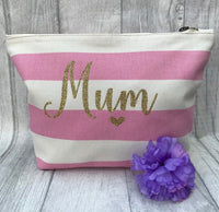 Personalised Make Up Bag, Comestic Bag, mum gift