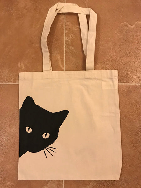 Peeping Cat Tote Bag